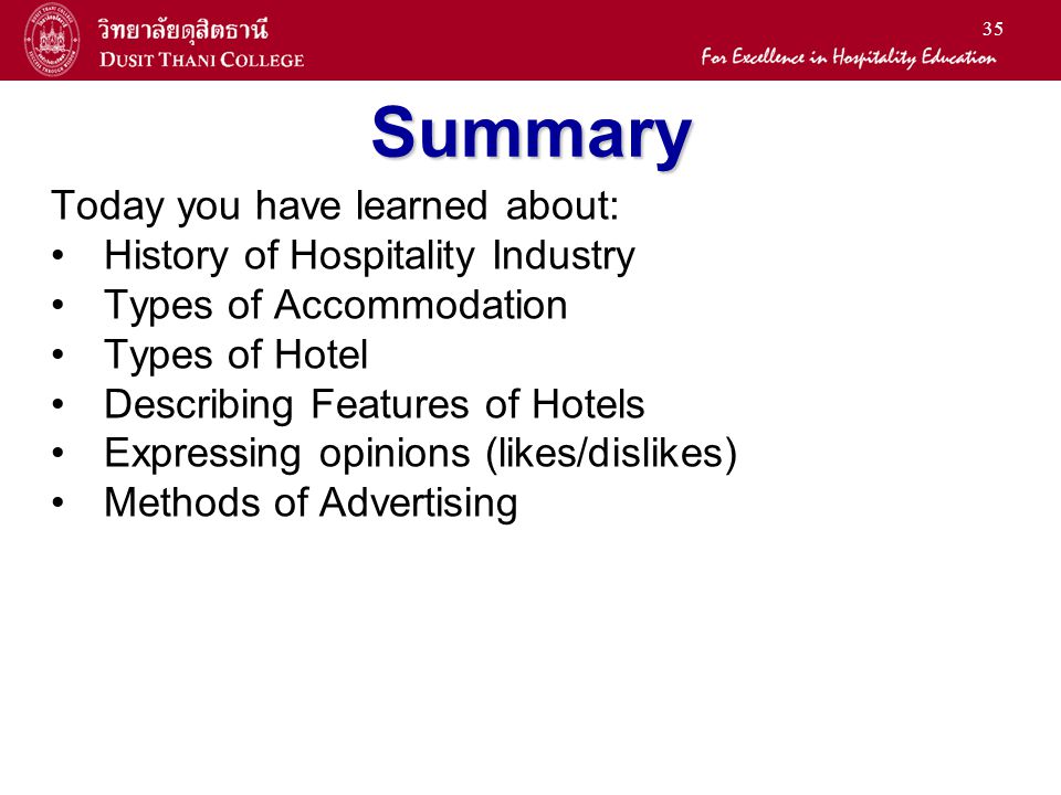 Hospitality management studies